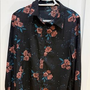 Fashion Union black Floral Blouse – Size US 8